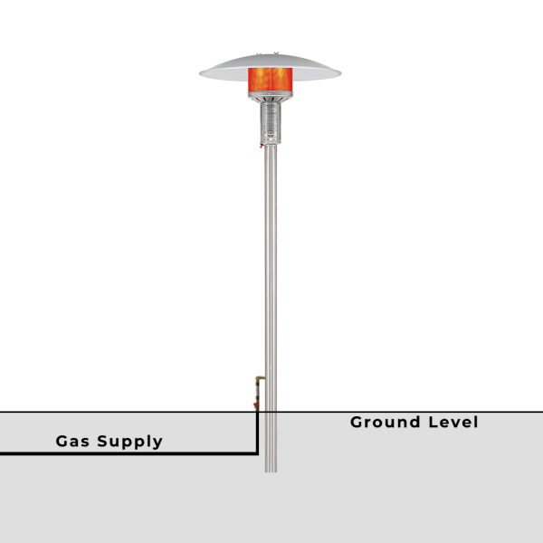 Patio Comfort Infrared Natural Gas Permanent Post Patio Heater - Image 2
