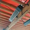 black sunpak 2 stage heater installed in restaurant
